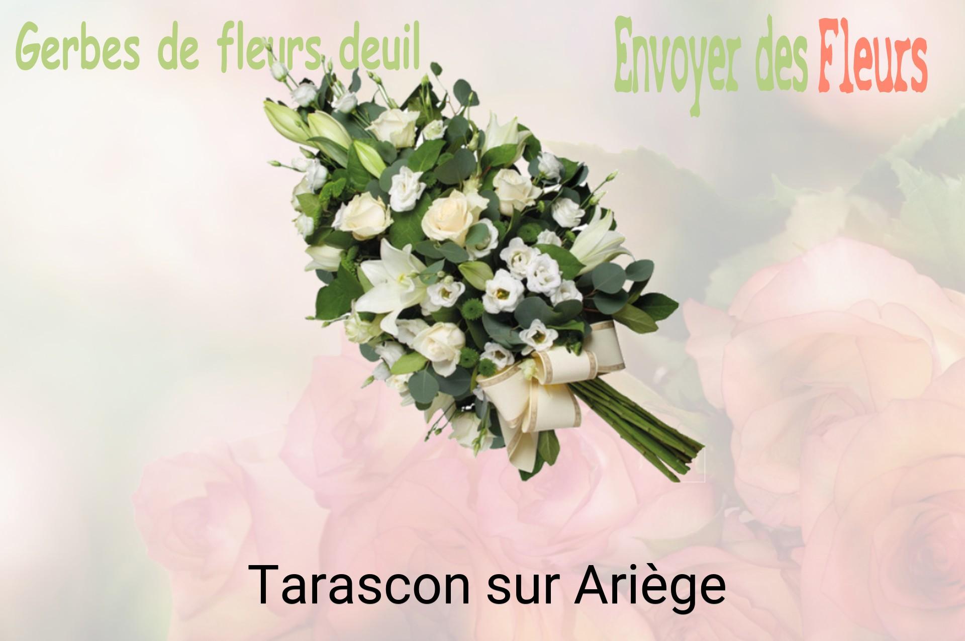 Gerbe de fleurs de deuil livrée à Tarascon-sur-Ariège